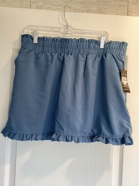 Canyon Creek Women's Blue Ruffle Hem Skort - Lightweight Casual XL BNWT